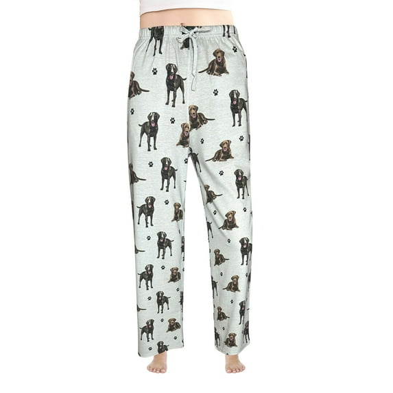 Comfies Labrador Chocolate Unisex Cotton Blend Pajama Bottoms - Gift for Pet Lovers
