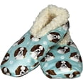 thumbnail image 1 of Comfies Womens Cavalier King Charles Dog Slippers - Sherpa Lined Animal Print Booties, 1 of 7