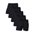 thumbnail image 1 of Comfneat Men's 5-Pack Boxer Briefs Super Stretchy Cotton Spandex Comfy Underwear (Black Pack-5, M), 1 of 6