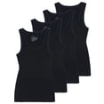 thumbnail image 1 of Comfneat Women's 4-Pack Basic Tanks Comfy Top (Black 4-Pack, L), 1 of 3
