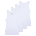 thumbnail image 1 of Comfneat Women's 4-Pack Basic Tanks Comfy Top (White 4-Pack, XXL), 1 of 6