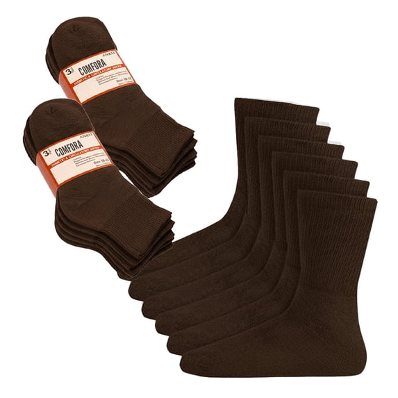 Comfora Diabetic Ankle Socks for Men and Women – 6 Pairs, Non-Binding, Seamless Toe, Cushioned Moisture-Wicking