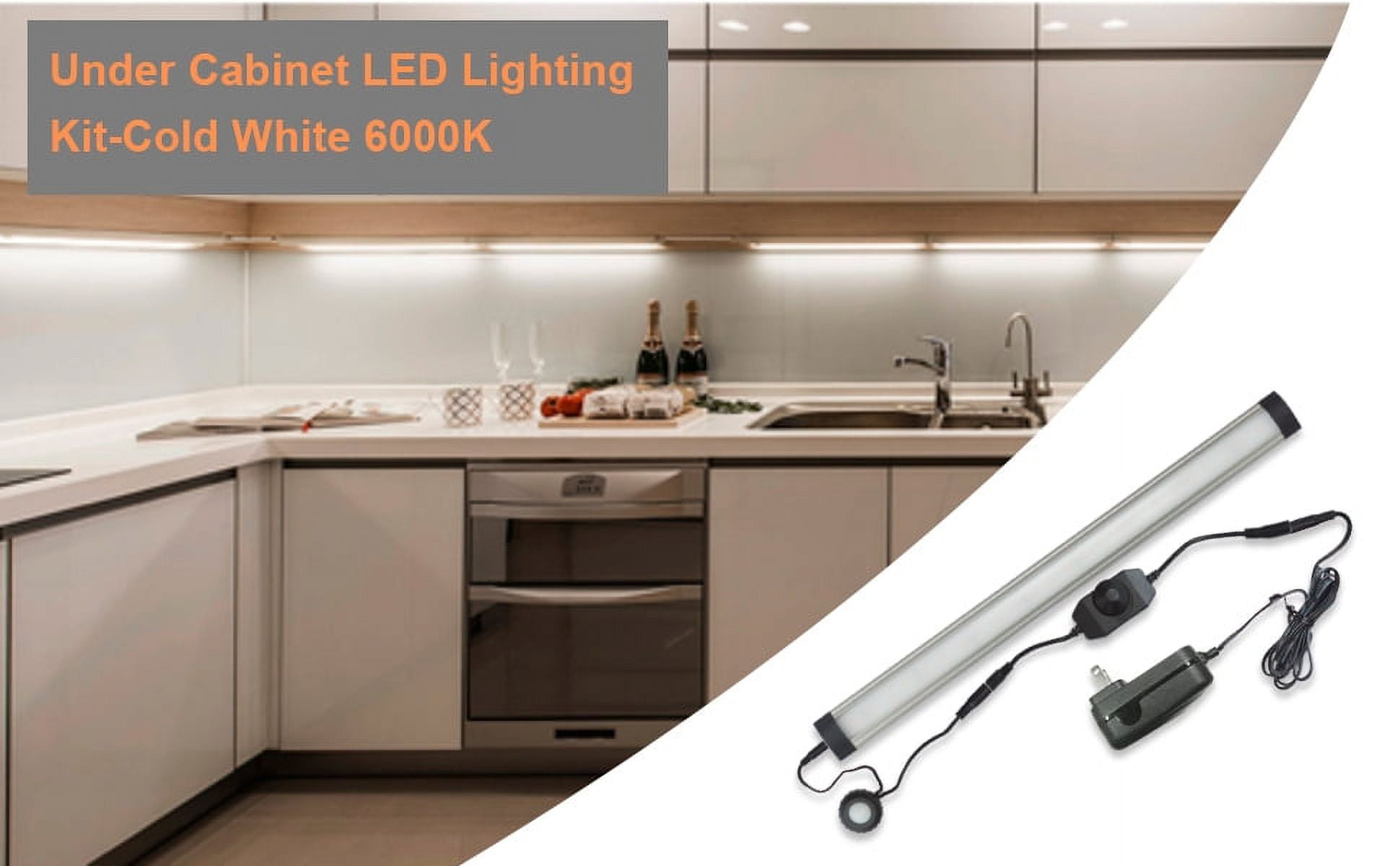 Comforday LED Under Lights Kit Hardwired or Plugin,1000 Lumen