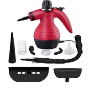 Comforday Red Handheld Steam Cleaner with 9-Piece Accessories for Stain Removal, Carpets, Curtains, Car Seats