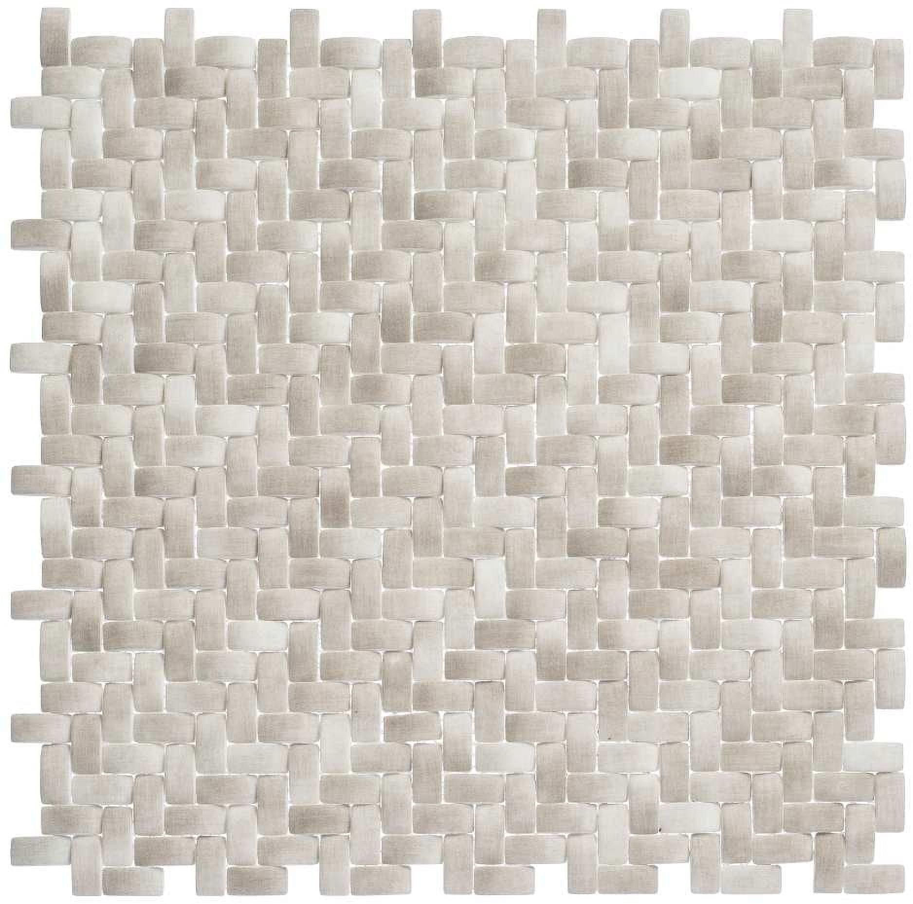 Warmth Beige Glass Herringbone Mosaic Wall Tile
