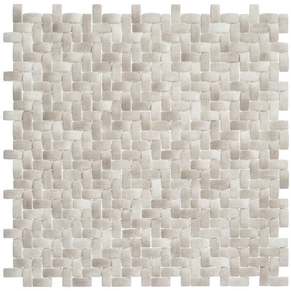 Comfort 0.37" x 0.87" Glass Herringbone / Chevron Mosaic Wall Tile