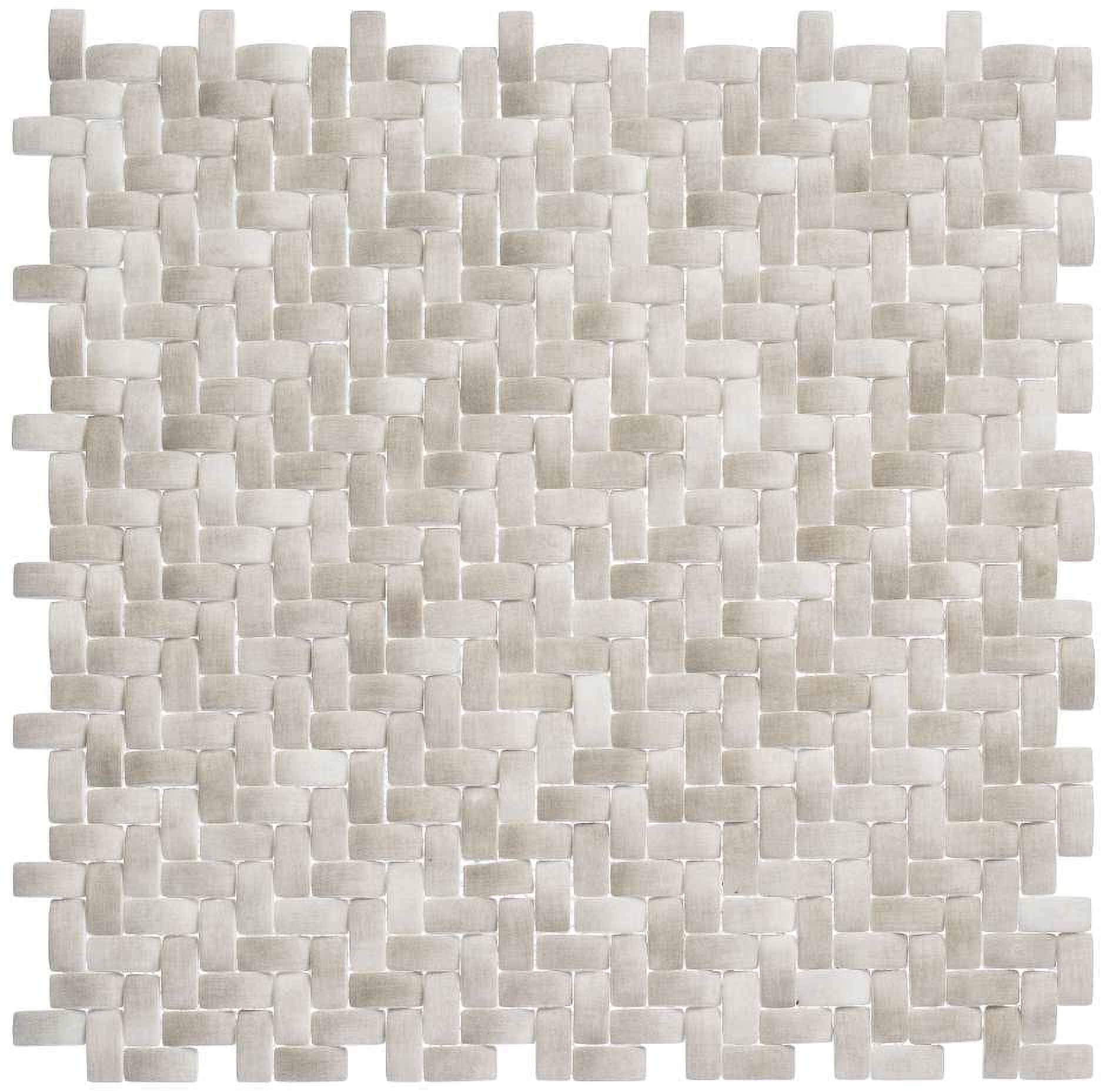 Warmth Beige Glass Herringbone Mosaic Wall Tile