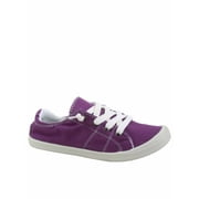 Comfort-1 Women's All Day Comfort Slip On Round Toe Flat Sneaker Shoes ( Purple, 8.5 )