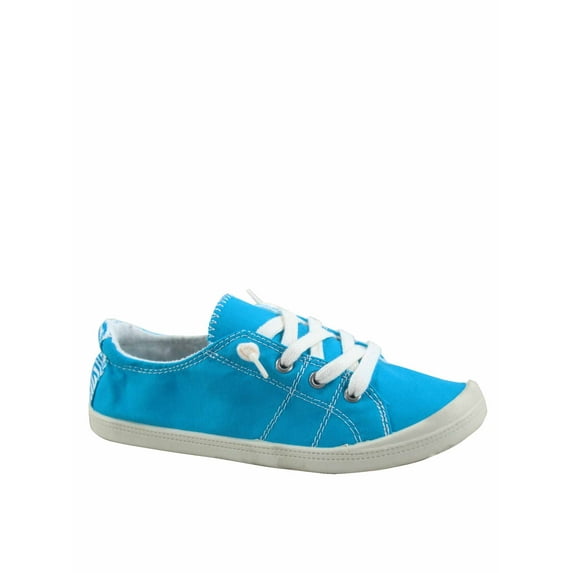 Comfort-1 Women's All Day Comfort Slip On Round Toe Flat Sneaker Shoes ( Royal Blue, 10 )