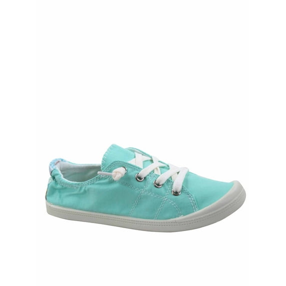 Comfort-1 Women's All Day Comfort Slip On Round Toe Flat Sneaker Shoes ( Turq, 8 )