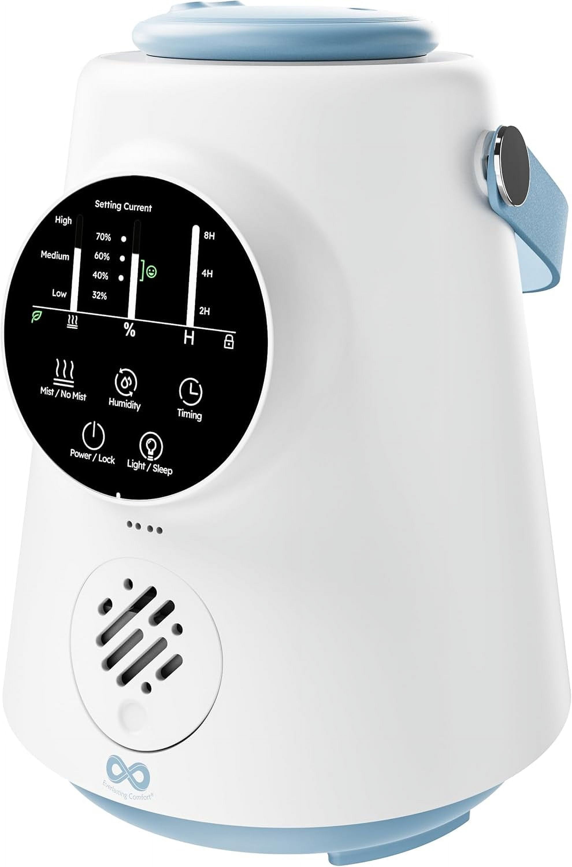 Comfort 2.5L Top Fill Humidifier – Upgraded Easy to Clean 20HR Runtime Cool Mist Air Moisturizer for Bedroom, Home, Nursery & Large Room, Whisper-Quiet Soothing Hydration for Baby & Kids