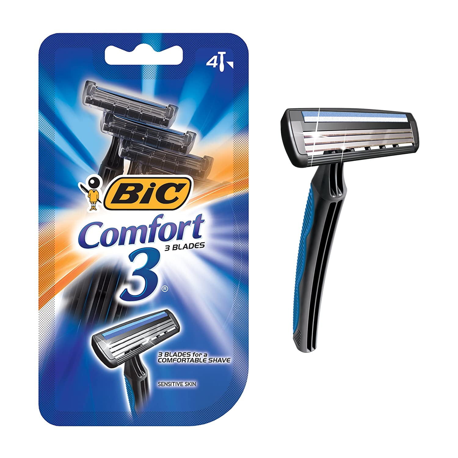 Comfort 3 Disposable Razor, for Men for an Ultra-Soothing, Comfortable ...