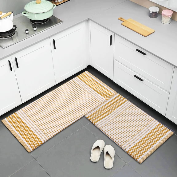 Comfort Anti Fatigue Standing Cushioned Kitchen Mats [Set of 2] - 18''x48 |18’’X30’’| Comfort and Support for Long Hours | Non-Slip, Water-Resistant | High-Quality Foam