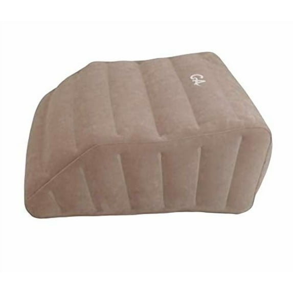 Comfort Axis Wedge Inflatable Leg Pillow, Lightweight Portable Inflatable Leg Rest - Cappuccino