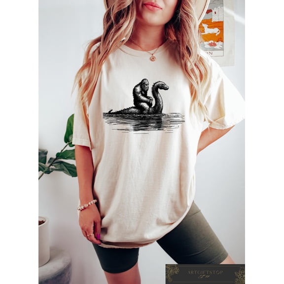 Comfort Bigfoot Shirt, Monster Theory T-shirt, Sasquatch Graphic Big Foot Shirt, Aesthetic Womens Shirt, Theory Lover Tee, F3941 All Size S-5Xl