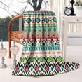 thumbnail image 1 of Comfort Boho Sherpa Flannel Throw Blanket - 50x60in Blanket with Colorful Stripes Couch Blanke for Bed Couch Sofa Office Camping - Plush Throw Blankets, 1 of 5