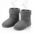 thumbnail image 1 of Comfort Booties, Charcoal, 1 of 6