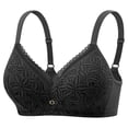 thumbnail image 1 of Comfort Bra, Audhol Women's Fashionable Casual Breathable Thin Underwear Small Breasts Gather Lace Bras with Side Breasts Lace Push Up Bras for Women Black 42, 1 of 3