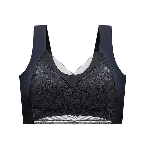 Womens Comfort Bra Seamless Bra Feature V-Neck Wire-Free Bra Style W-357 4XL