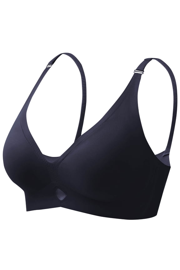 Comfort Bra for Women Full Coverage Plus Size Breathable Solid Color Hollow Out Mesh Thin Style Ventilate Bra Without Steel Rim