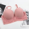 thumbnail image 1 of Comfort Bras Under $5 Xunlbb Plus Size Women's Solid Color Bra With Large Chest And Steel Ring Plus Size Lingerie Sexy Gathering Bra Lingerie(Pink,L), 1 of 3