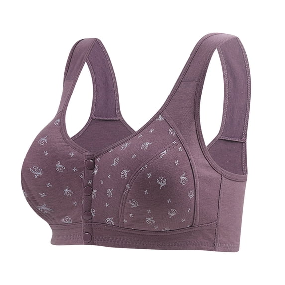 Comfort Bras for Women Convenient Front Closure Sleep Bra Breathable Seamless Wireless Bras Plus Size Full Coverage Non Wired Everyday Bralettes