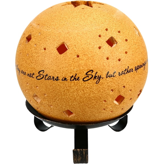 Pavilion Gift Company Tea Light Candle and Stand, 6-1/2-Inch, Yellow, Black