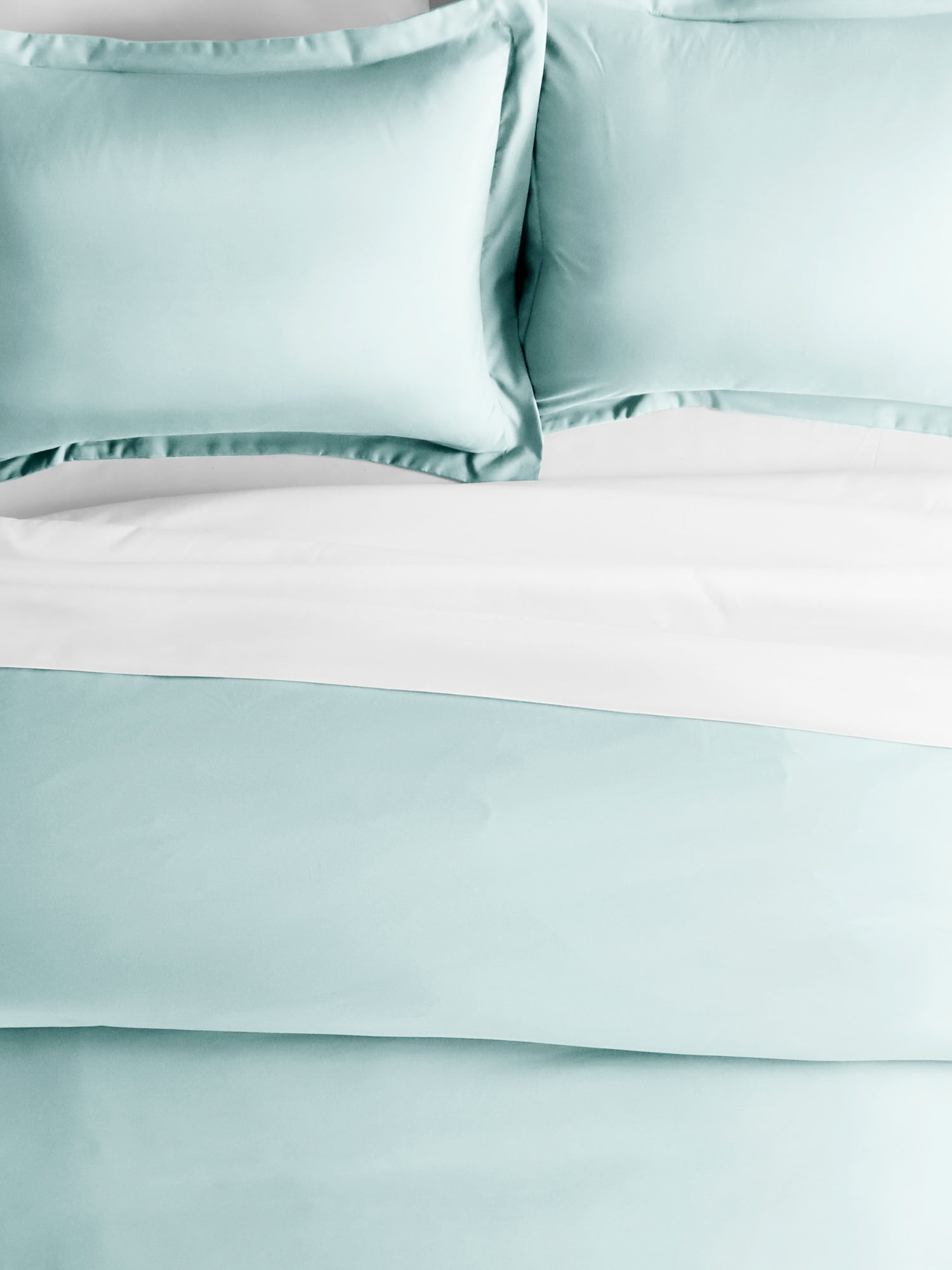Comfort Canopy - 2 Pack Aqua Pillow Shams Microfiber Ultra Soft for Standard/Queen Beds