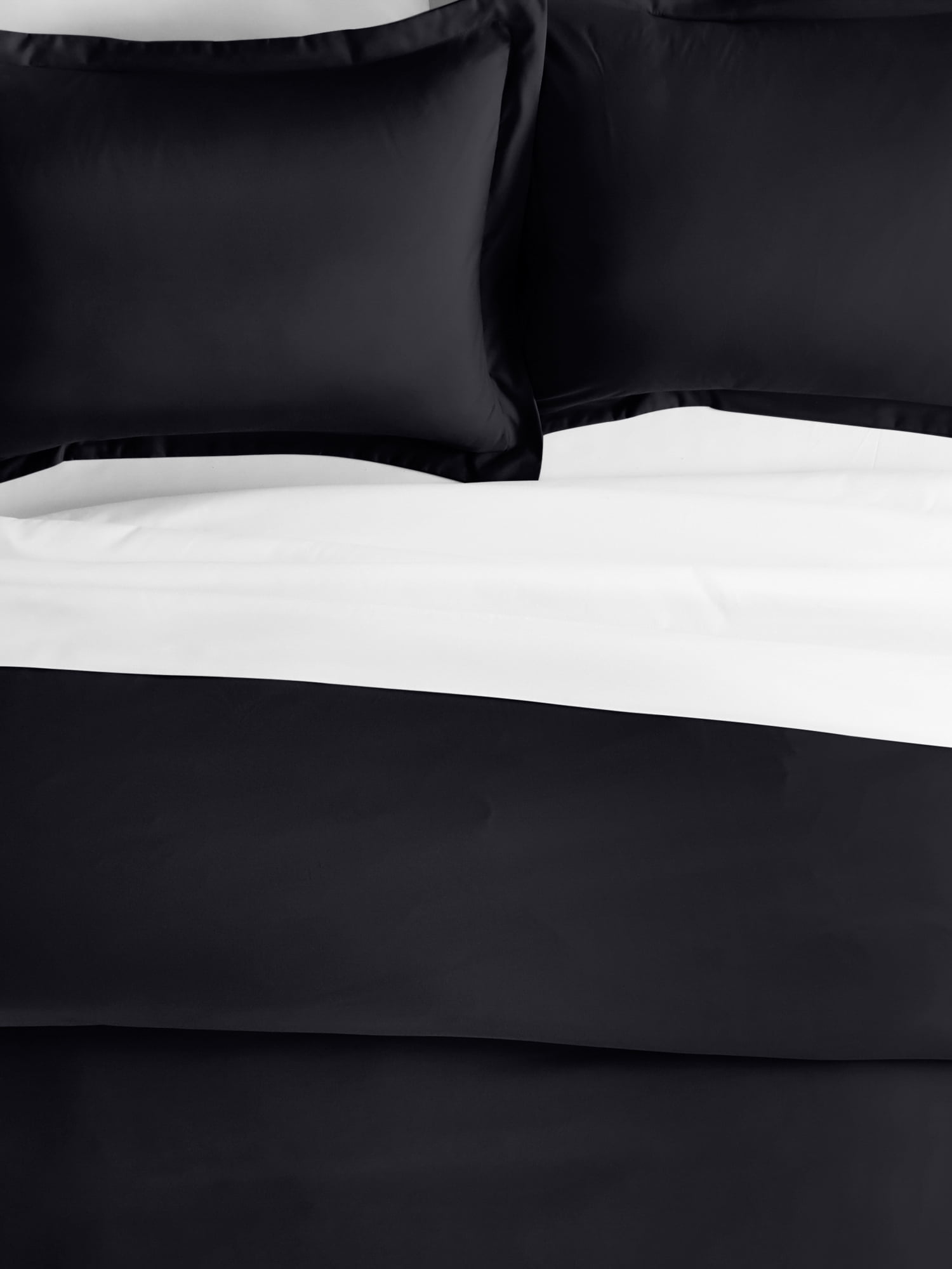 Comfort Canopy - 2 Pack Black Pillow Shams Microfiber Ultra Soft for King Beds