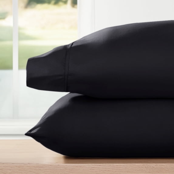 Comfort Canopy 2-Pack Pillowcase Set - Ultra Soft & Breathable, Standard/Queen, Black