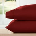 thumbnail image 1 of Super Soft Pillowcase 2-Pack Set Burgundy Red Standard/Queen Size Bedding by Comfort Canopy, 1 of 13