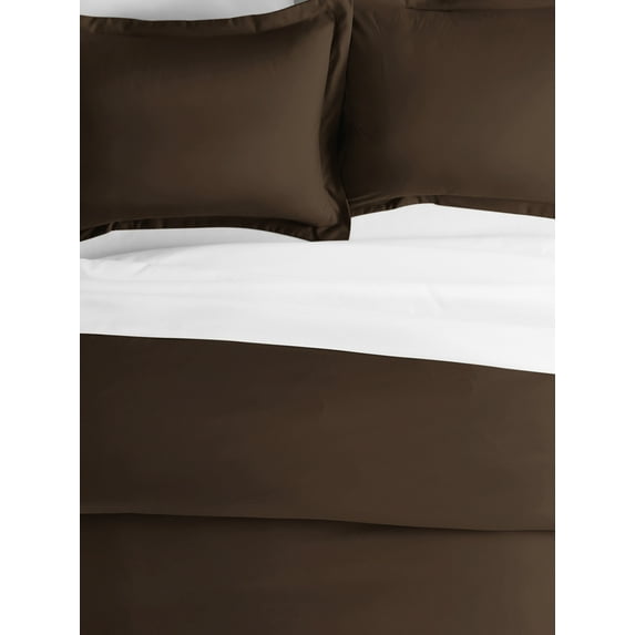 Comfort Canopy - 2 Pack Chocolate Pillow Shams Microfiber Ultra Soft for King Beds