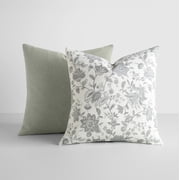 2-Pack Cotton Slub Decor Throw Pillows in Jacobean by Comfort Canopy