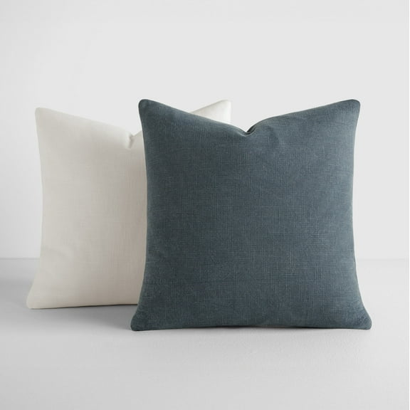 2-Pack Cotton Slub Decor Throw Pillows in Solids by Comfort Canopy