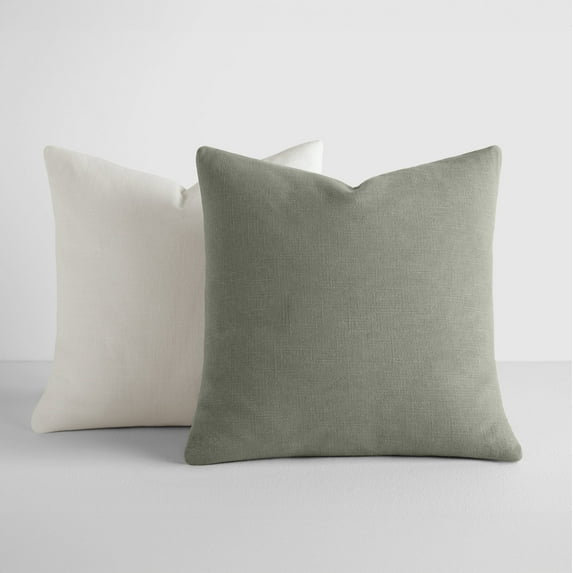 2-Pack Cotton Slub Decor Throw Pillows in Solids by Comfort Canopy