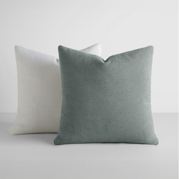 2-Pack Cotton Slub Decor Throw Pillows in Solids by Comfort Canopy