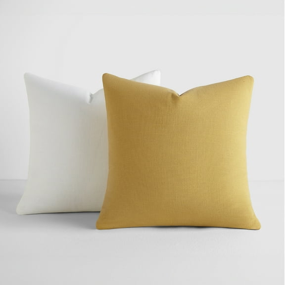 2-Pack Cotton Slub Decor Throw Pillows in Solids by Comfort Canopy
