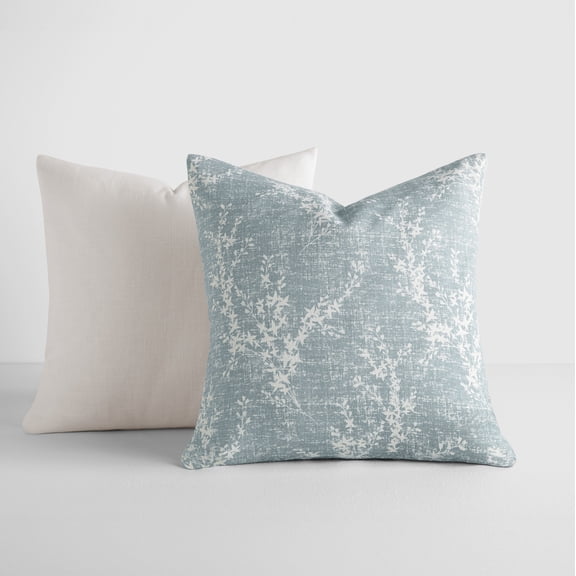 2-Pack Cotton Slub Decor Throw Pillows in Willow by Comfort Canopy