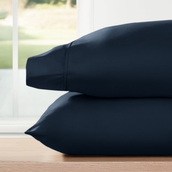Super Soft Pillowcase 2-Pack Set Navy Blue for King Size Bedding by Comfort Canopy