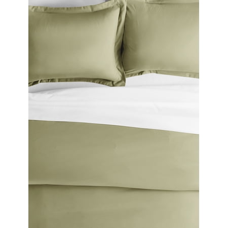 Comfort Canopy - 2 Pack Sage Pillow Shams Microfiber Ultra Soft for Standard/Queen Beds