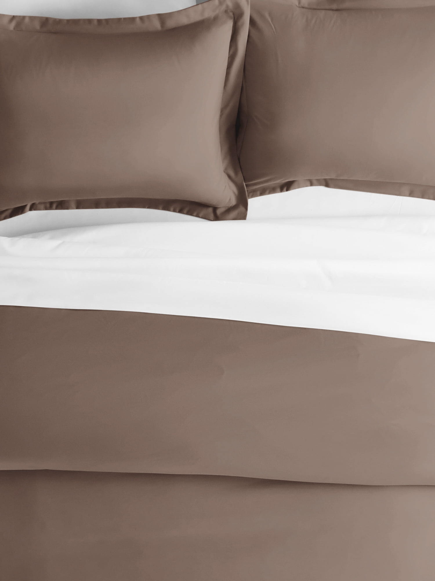 Comfort Canopy 2 Pack Taupe Pillow Shams Microfiber Ultra Soft for