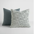thumbnail image 1 of 2-Pack Decor Throw Pillows in Yarn-Dyed Bengal Stripe / Solid Patterns by Comfort Canopy, 1 of 8