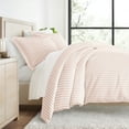 thumbnail image 1 of Duvet Cover Set - Ultra Soft & Breathable - Blush Rugged Striped for King Size Bedding by Comfort Canopy, 1 of 13