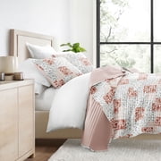 Ultra Soft Lightweight Quilt Sets in Patchwork Blush for Twin/TwinXL Bedding by Comfort Canopy