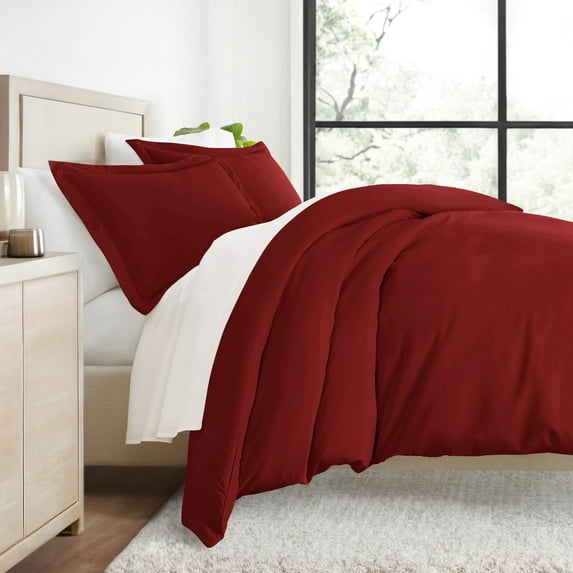 Ultra Soft & Breathable - Duvet Cover Set - King/Cal-King Burgundy Bedding by Comfort Canopy