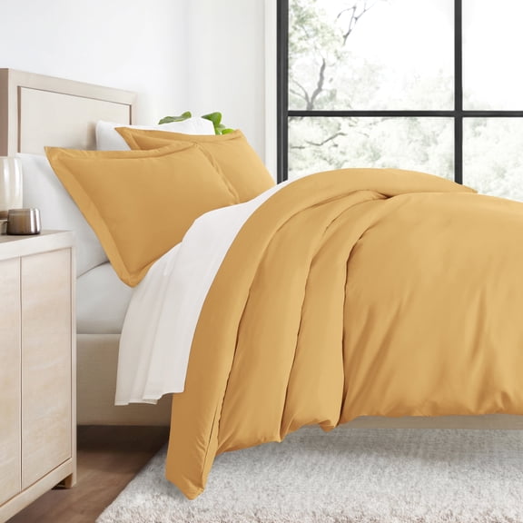 Ultra Soft & Breathable - Duvet Cover Set - Full/Queen Gold Bedding by Comfort Canopy