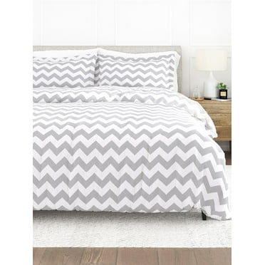 Comfort Canopy - 3 Piece Gray Arrow Dreams Pattern Duvet Cover Set with Shams for King Beds