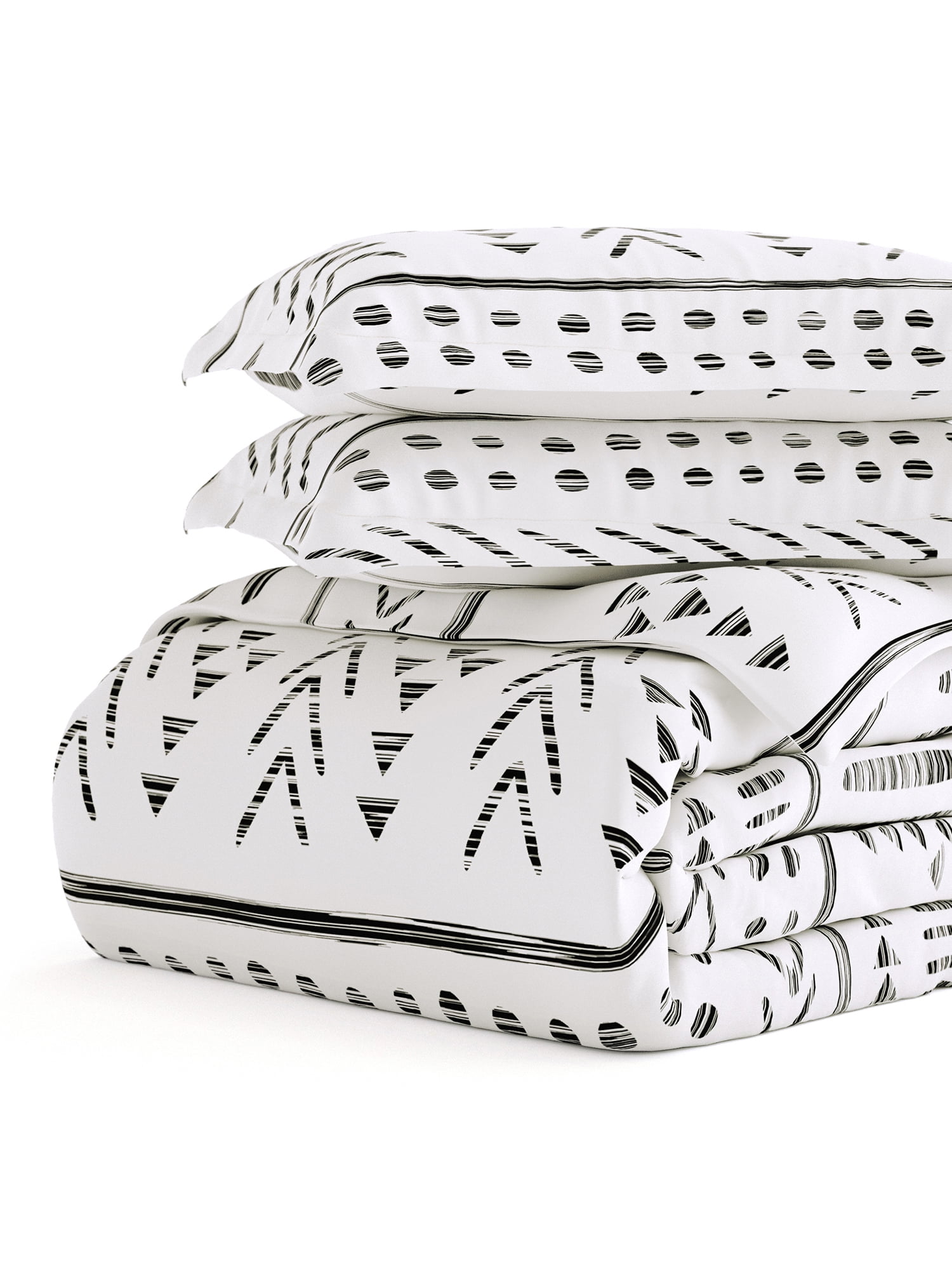 Gray and White Arrow Dreams Twin/Twin XL Microfiber Duvet Cover Set