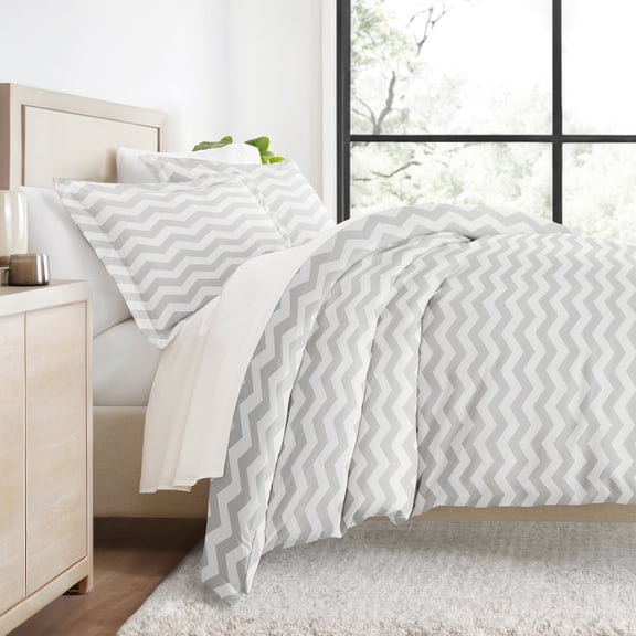 Duvet Cover Set - Ultra Soft & Breathable - Gray Arrow for King Size Bedding by Comfort Canopy
