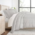 thumbnail image 1 of Duvet Cover Set - Ultra Soft & Breathable - Gray Vertical Dreams Striped for King Size Bedding by Comfort Canopy, 1 of 15
